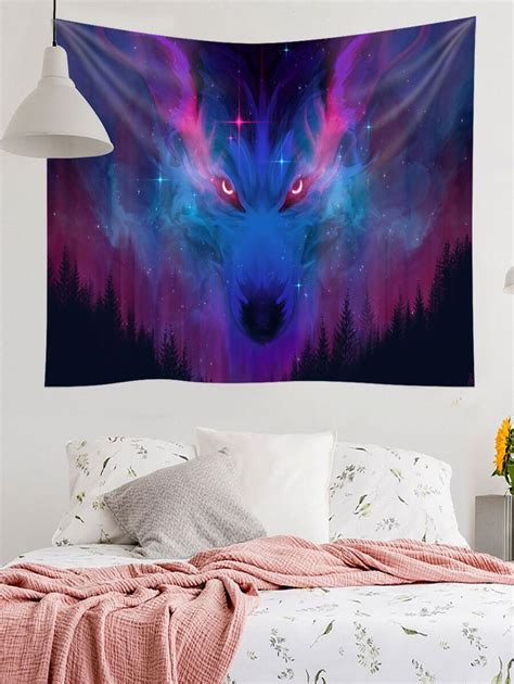 shein tapestry|shein wolf tapestry.